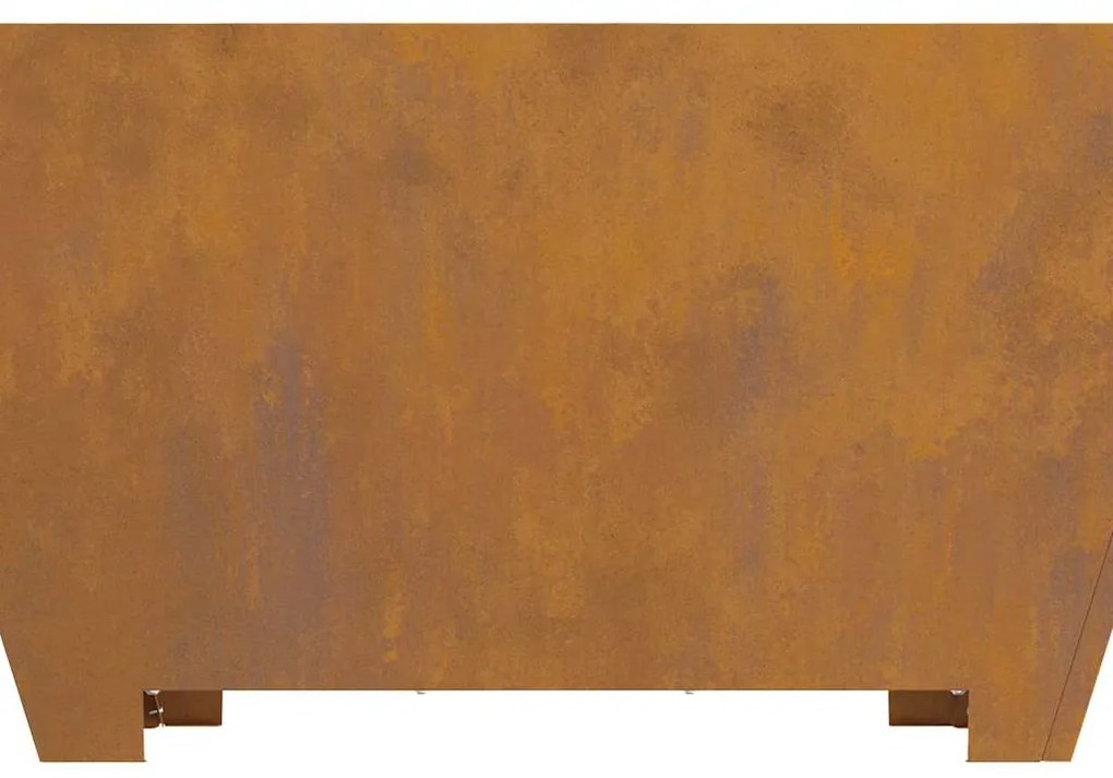 Fogueira Quadrada 80x80x40 cm Aço Envelhecido