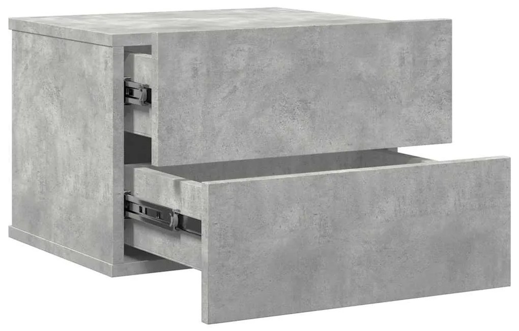 Mesas de cabeceira 2 pcs 40x30x30 cm derivados madeira cinzento