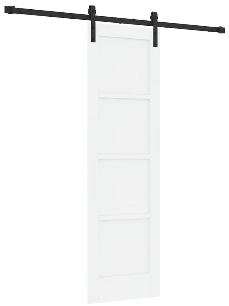 Porta Deslizante com Conjunto de Ferragens Branca 61x198.5 cm em Madei