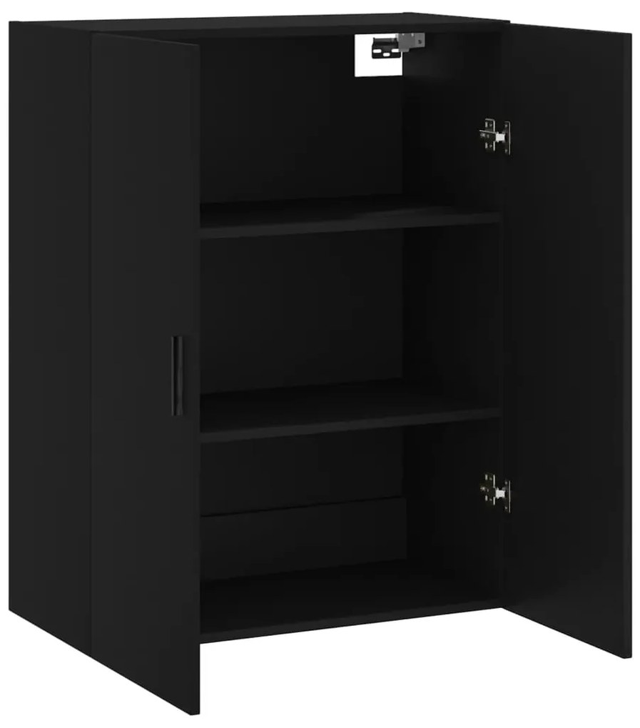 Armário de parede 69,5x34x90 cm preto