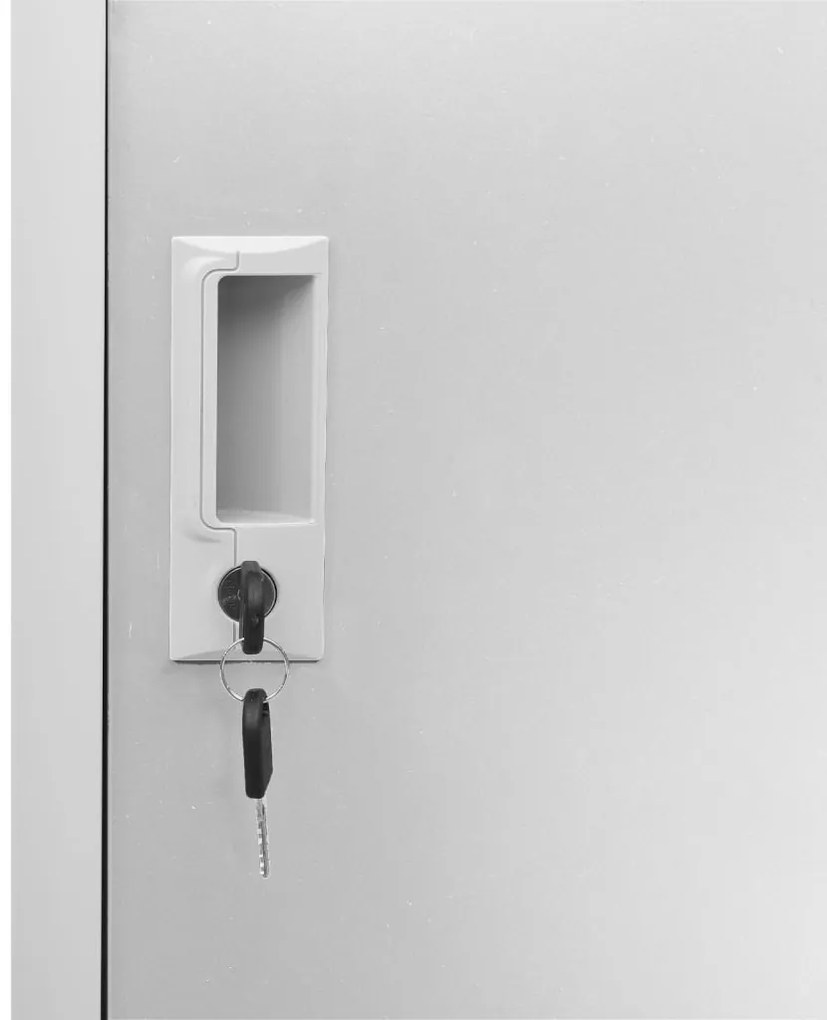 Cacifos 2 pcs 90x45x92,5 cm aço cinzento-claro