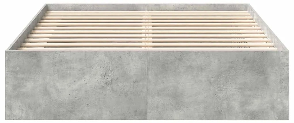 Estrutura de cama 140x200 cm cinza cimento