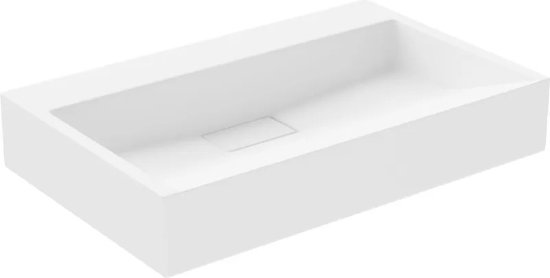 Mexen Ava lavatório de bancada de conglomerado B/O 60 x 38 cm, branco - 23016000