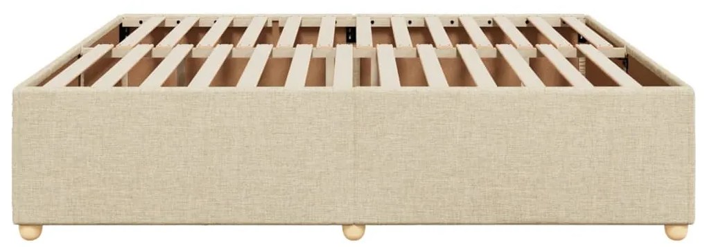 Estrutura de cama sem colchão 180x200 cm tecido cor creme