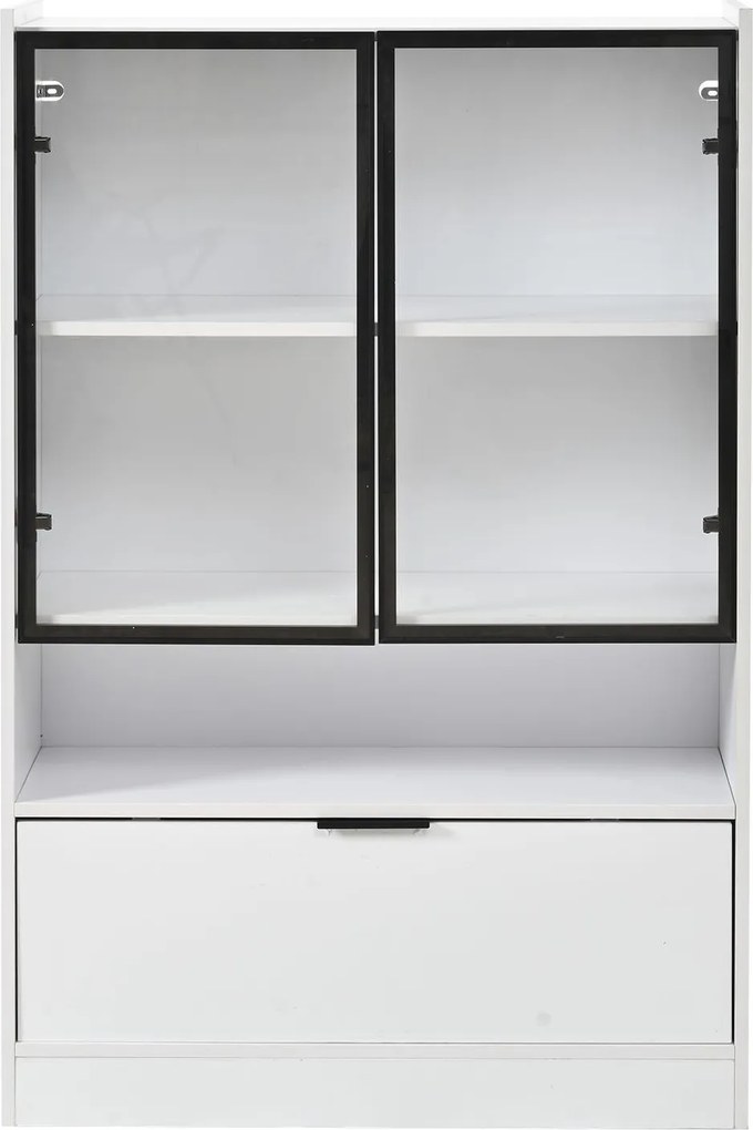 Vitrine LED moderna, Branco | AOSOM Portugal