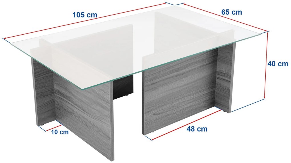 Mesa de Café Vetrino - Travertino - 105x40x65 cm