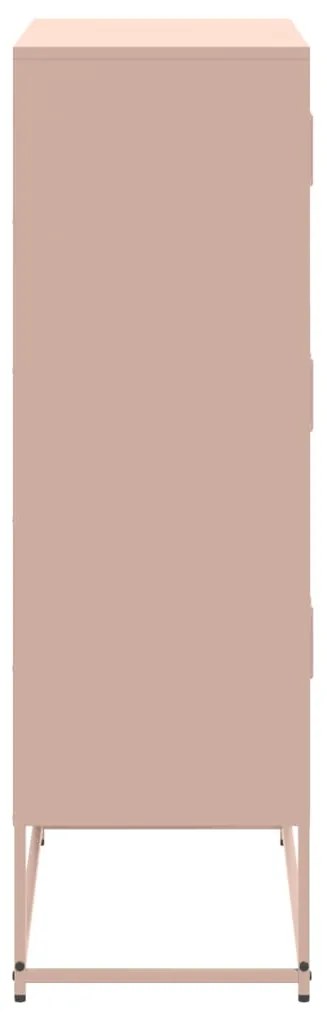 Aparador 68,5x38,5x123,5 cm aço rosa