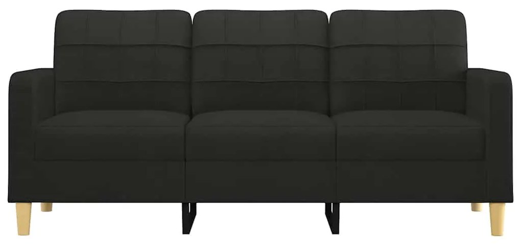 Sofá de 3 lugares tecido 180 cm preto