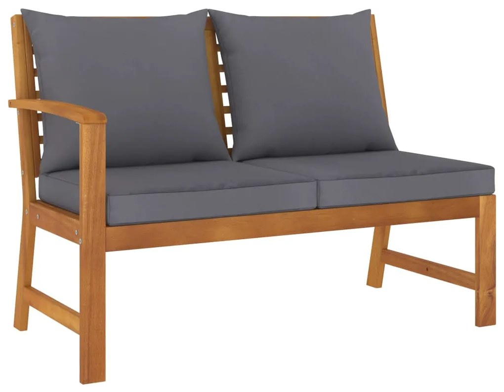 5 pcs conjunto lounge de jardim c/ almofadões acácia maciça