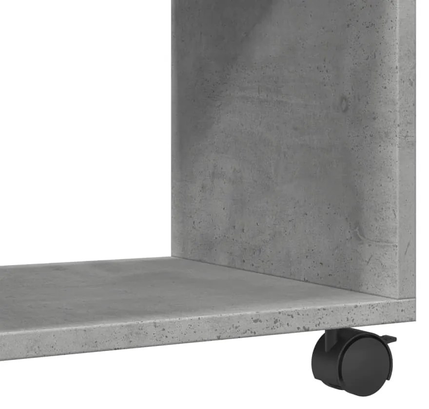 Móvel c/ rodas 72x33x42,5 cm derivados madeira cinzento cimento