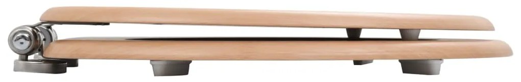 Assento de sanita com tampa de fecho suave MDF design bambu