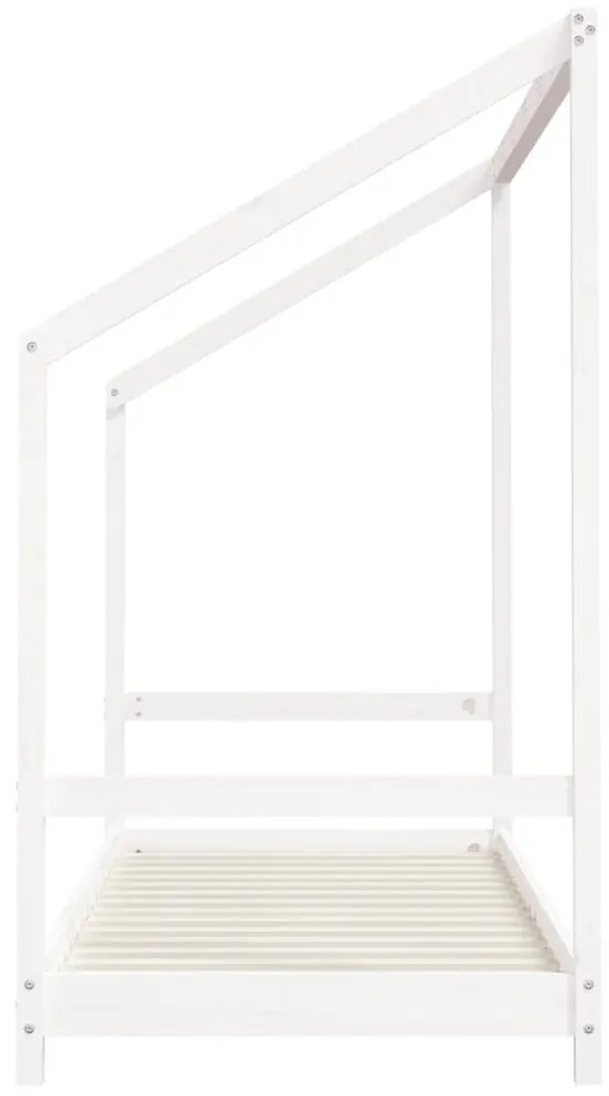 Estrutura de cama infantil 2x(80x200) cm pinho maciço branco