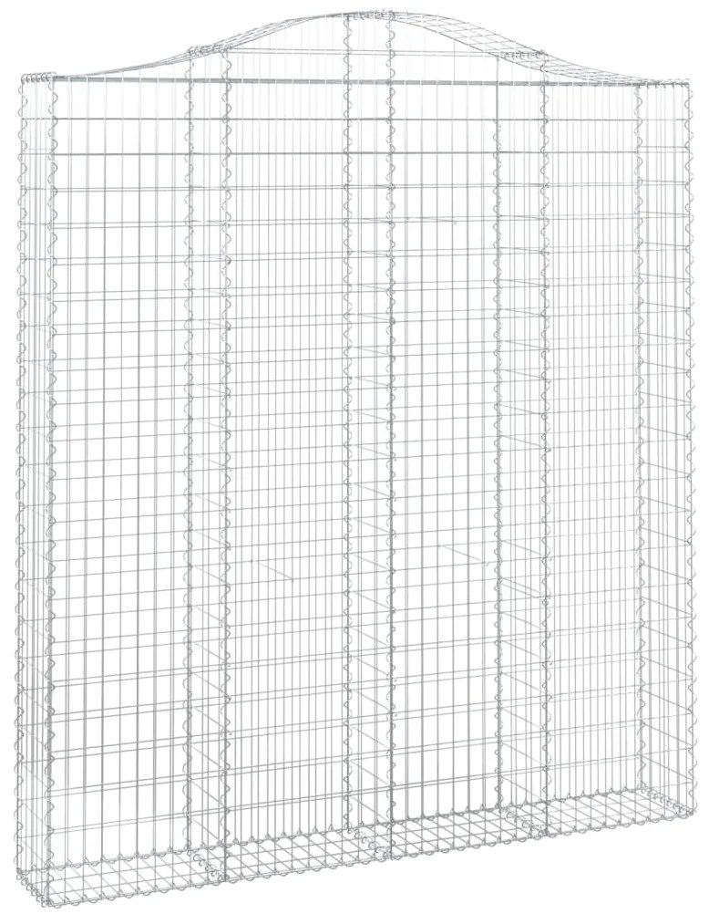 Cestos gabião arqueados 7pcs 200x30x220/240cm ferro galvanizado