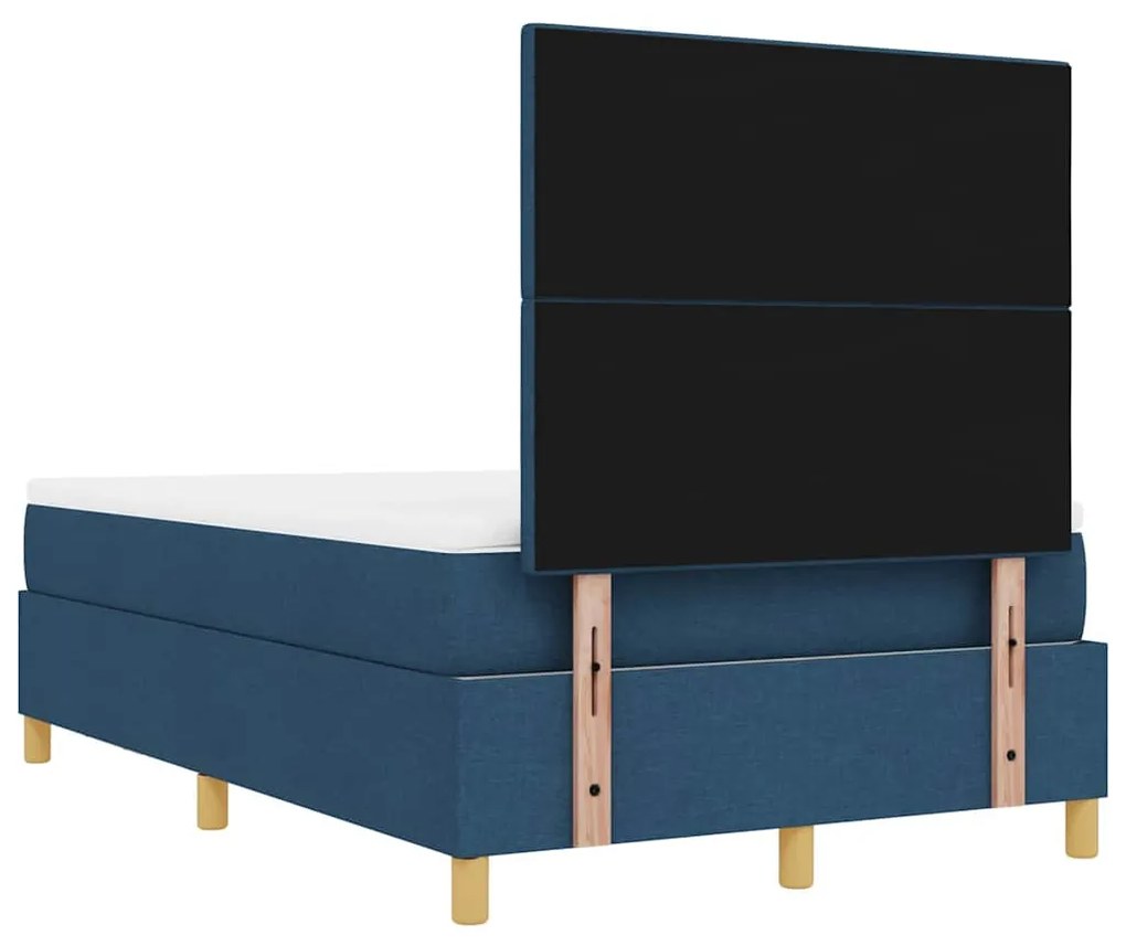 Cama Box com Colchão e Banco vidaXL Azul 120x200 cm Tecido