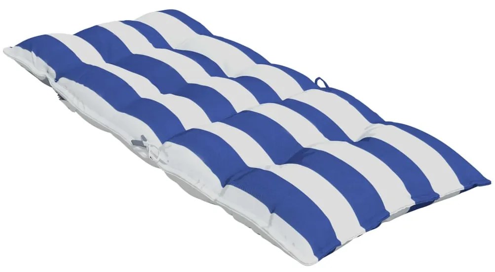 Almofadões cadeira encosto alto 6 pcs tecido oxford azul/branco