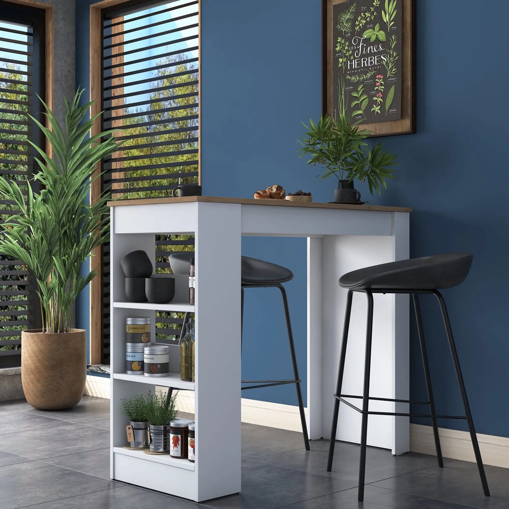 Mesa de Cozinha JA103 – Nogueira – 120x100x50 cm