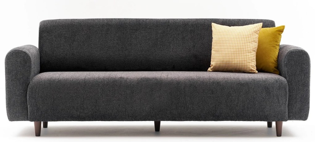 Sofá de 3 Lugares Noya – Antracite – 220x87x70 cm
