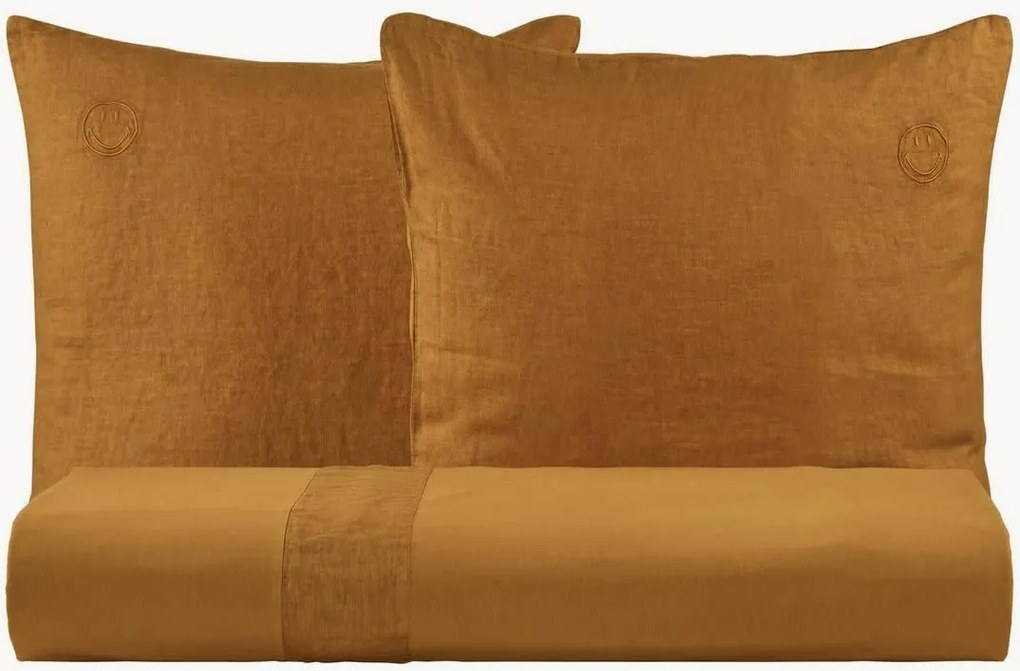 Conjunto de roupa de cama em algodão Smiley Face
