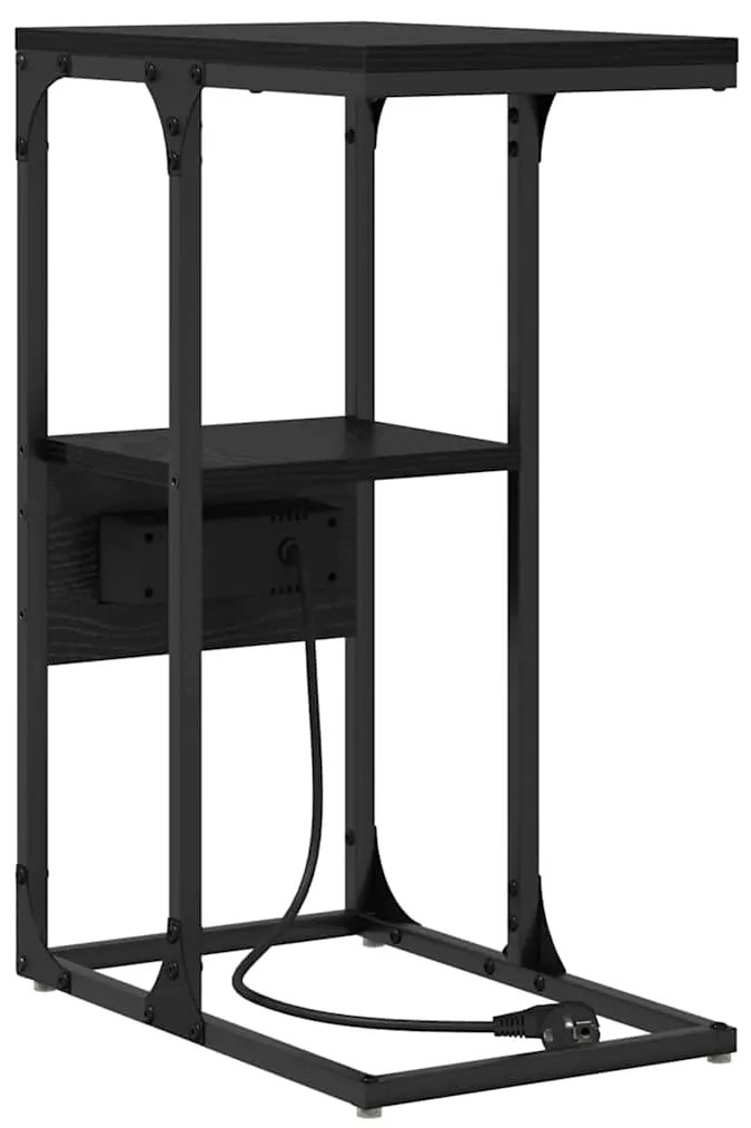 Mesa-de-cabeceira com gaveta Carvalho preto 41.5 x 26 x 60.5 cm