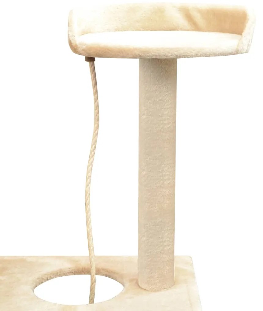 Árvore para gatos c/ postes arranhadores sisal 150 cm bege
