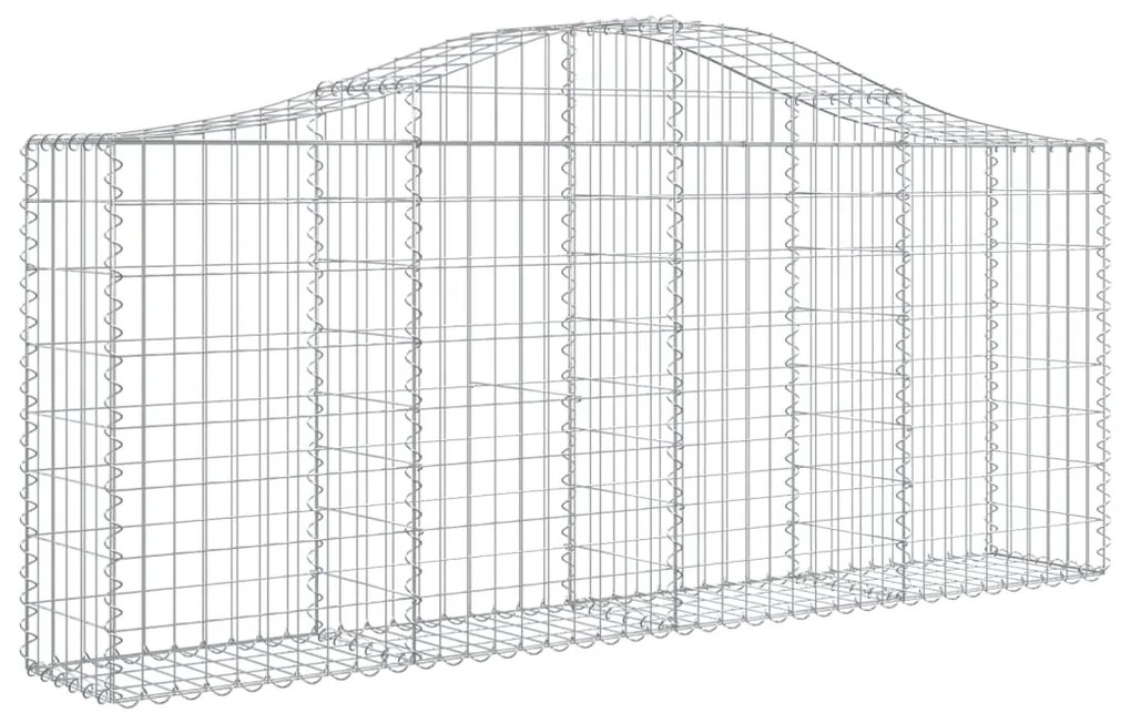 Cestos gabião arqueados 15pcs 200x30x80/100cm ferro galvanizado