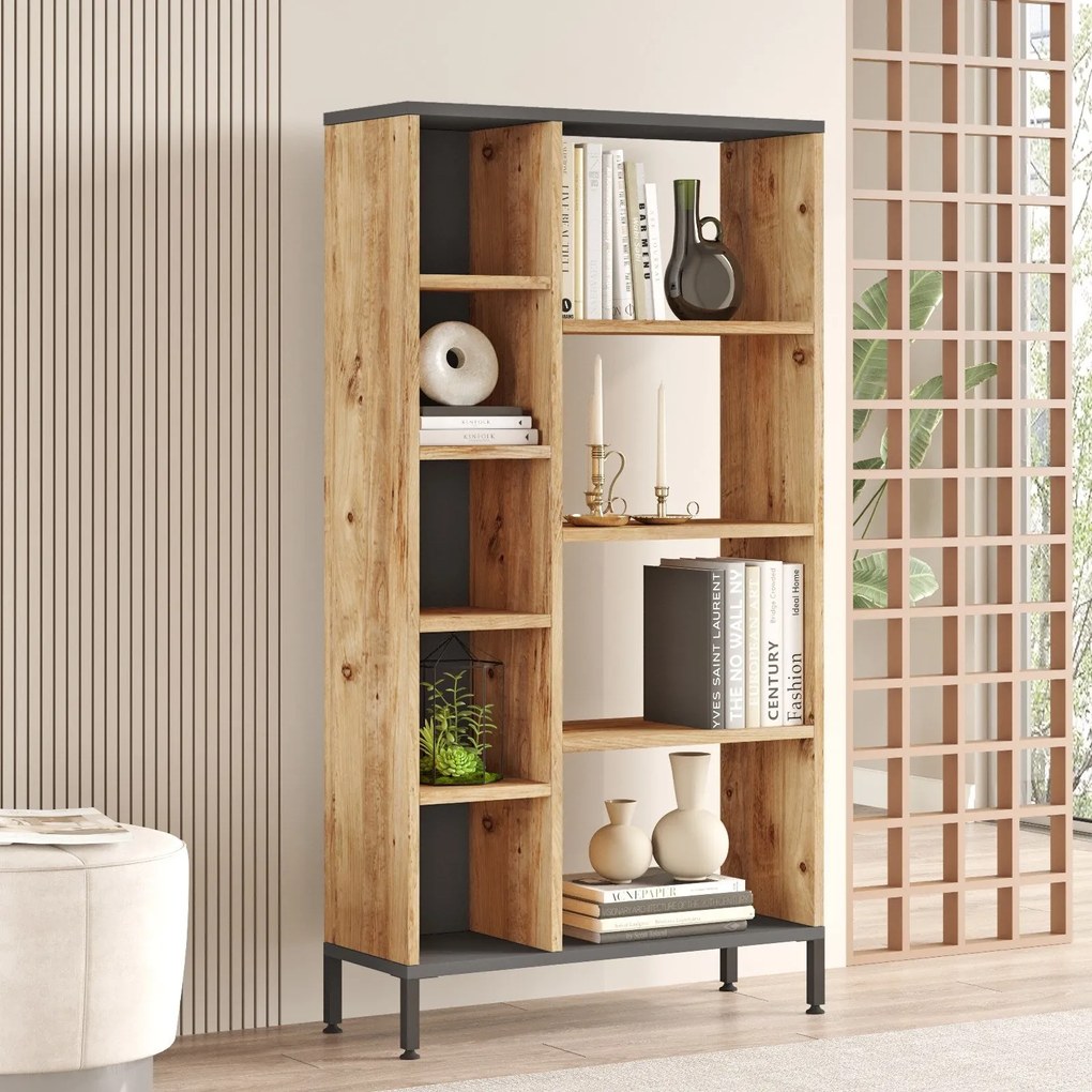 Estante RL3 – Pinho Atlântico e Antracite – 72x133,6x25,5 cm