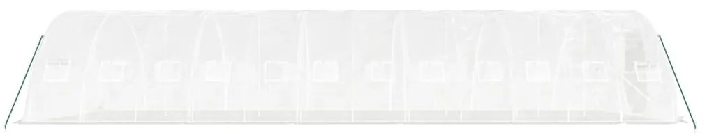 Estufa com estrutura de aço 60 m² 12x5x2,3 m branco