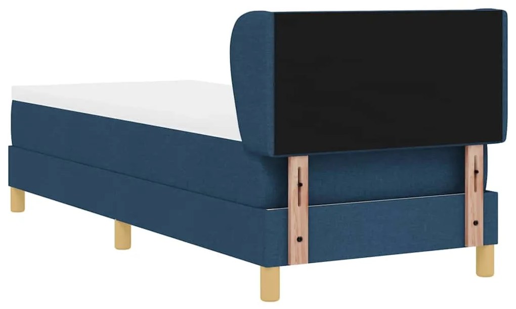 Cama Box Spring vidaXL com Colchão - Azul - 80x200 cm - Tecido