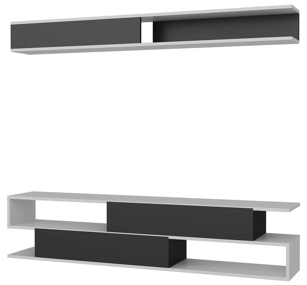 Unidade de TV Sims – Branco/Preto – 176 cm x 39 cm x 31,5 cm