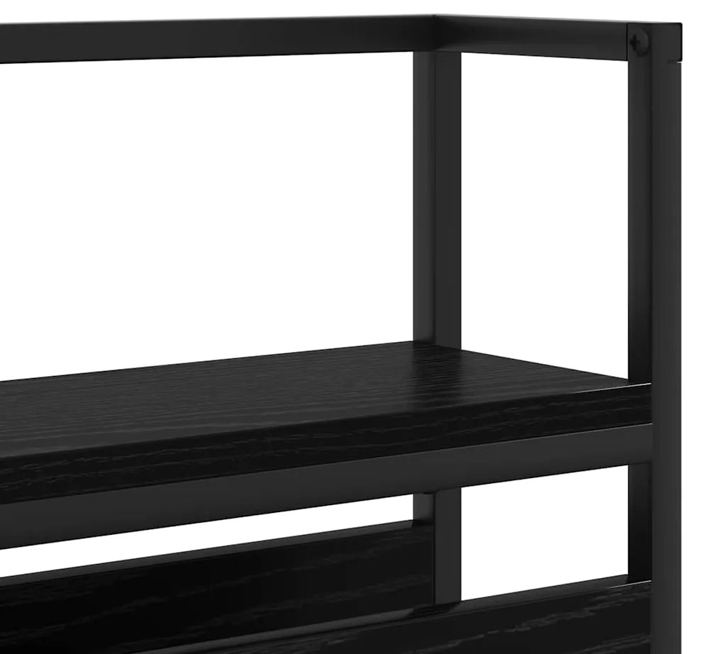 Cabeceira de armazenamento com cabeceira Carvalho preto 120 cm