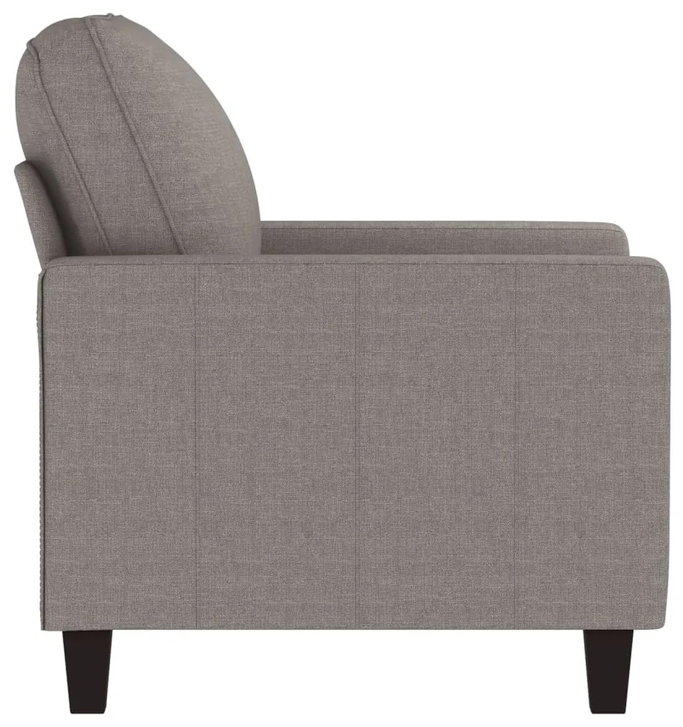 Poltrona tecido 60 cm cinzento-acastanhado