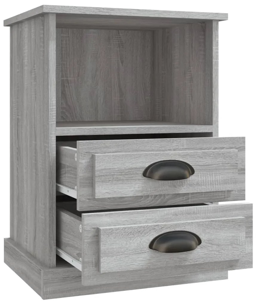 Mesas de cabeceira 2 pcs 43x36x60 cm cinzento sonoma