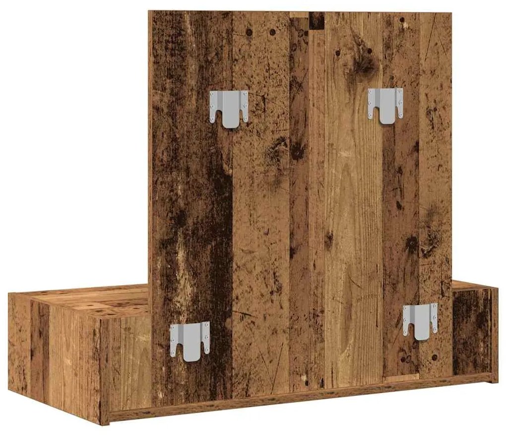 Mesa de Maquiagem de Parede Madeira Antiga 83x40x70 cm