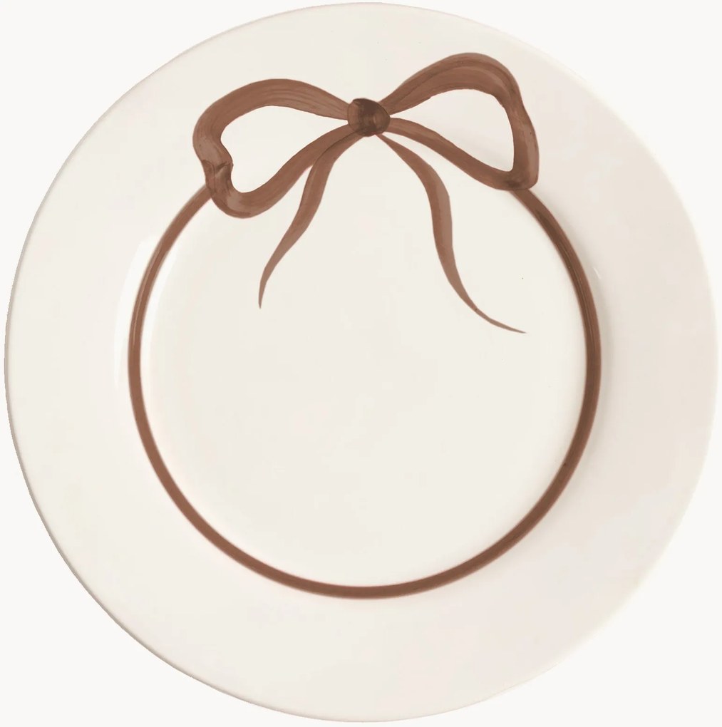 Prato de jantar pintado à mão Bow