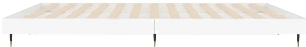 Estrutura de cama 140x200 cm derivados de madeira branco