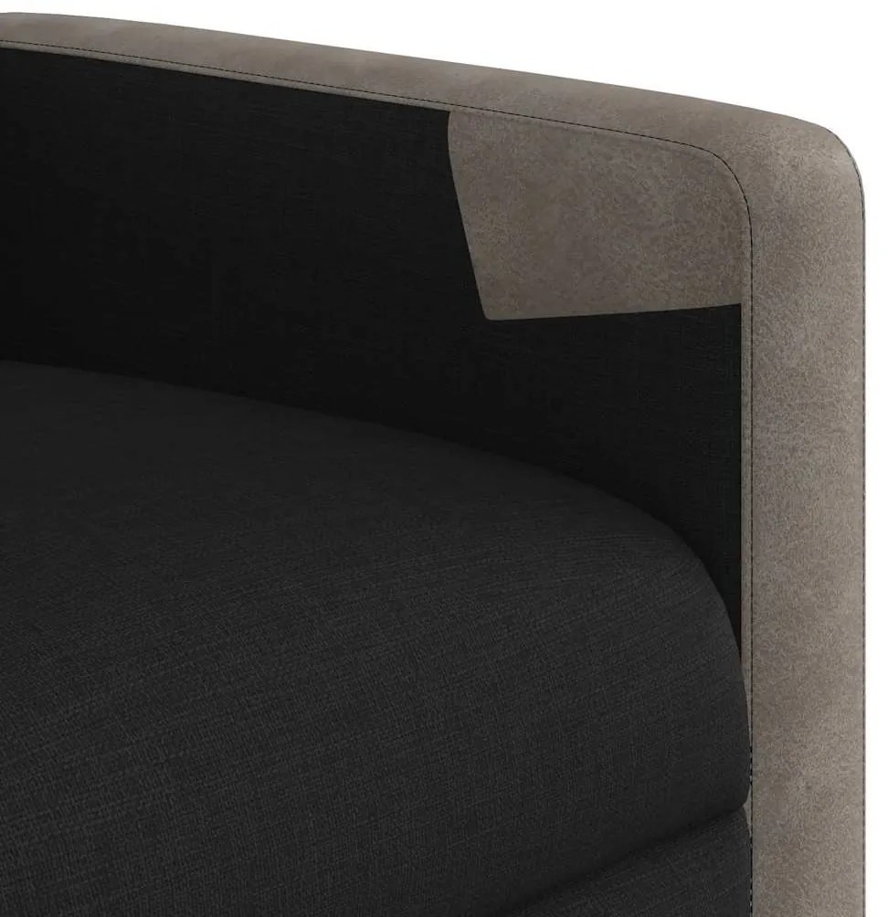 Poltrona de massagens reclinável tecido preto