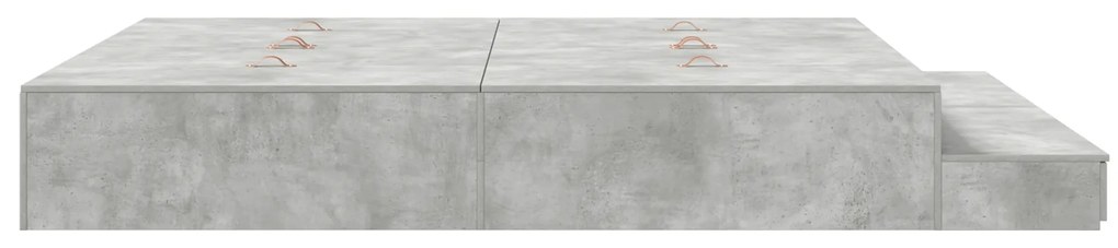 Estrado de Cama Cinzento Concreto 180x200 cm