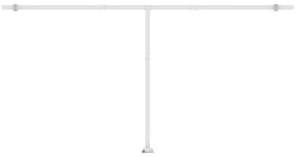Toldo retrátil manual com LED 600x300 cm amarelo e branco