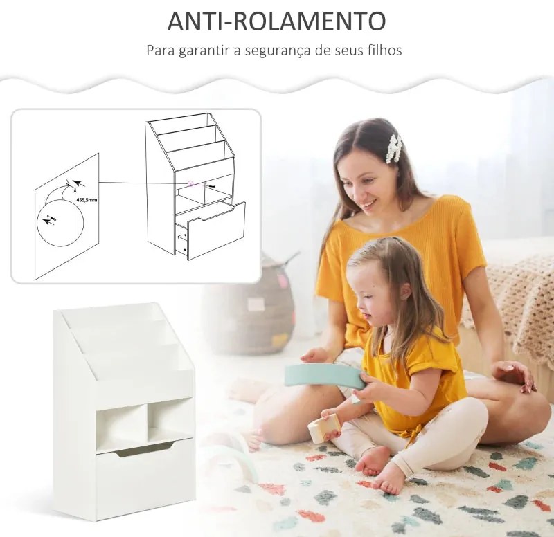 Estante Infantil Artur com Gavetão - Design Nórdico