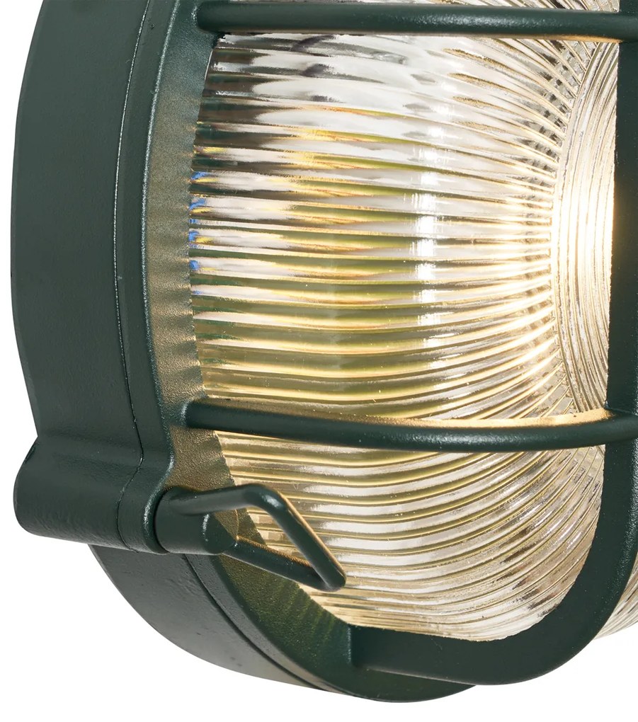 Candeeiro de Parede e Teto Exterior Verde Escuro Redondo IP44 - Noutica Industrial