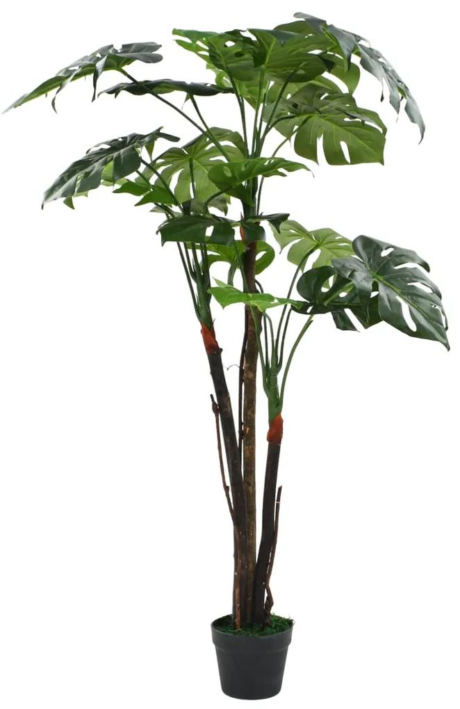 245944 vidaXL Planta costela-de-adão artificial com vaso 130 cm verde
