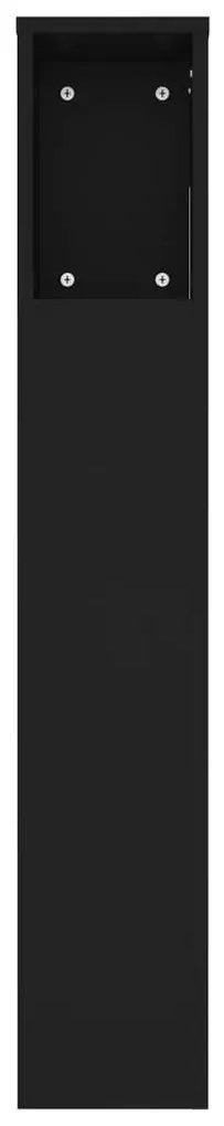Armário de cabeceira 220x18,5x104,5 cm preto