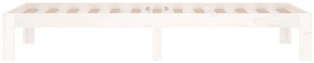 Estrutura cama pequena solteiro 75x190 cm madeira maciça branco