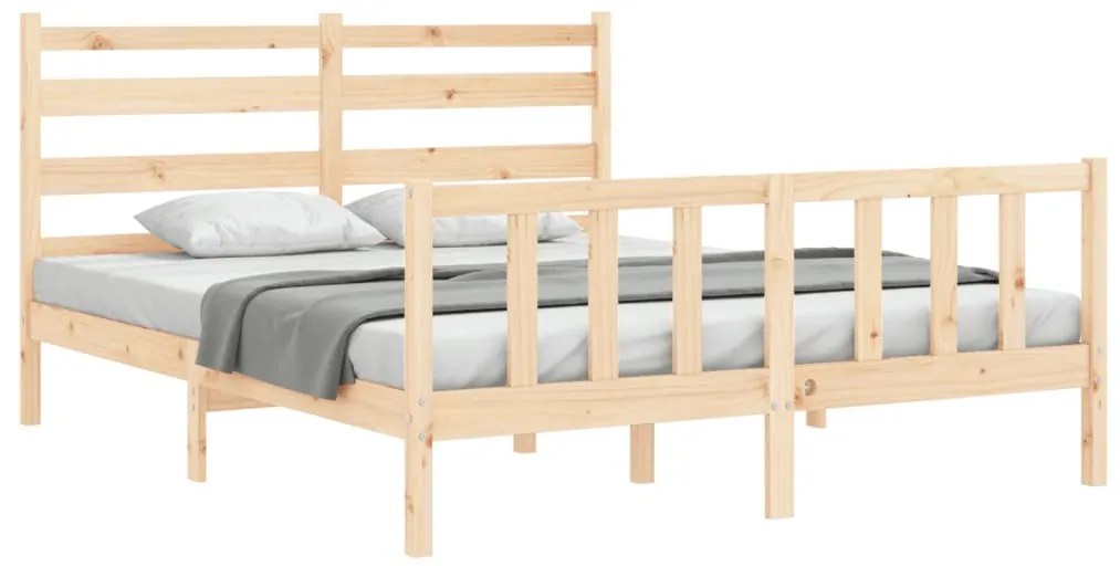 Cama sem colchão 160x200 cm madeira de pinho maciça