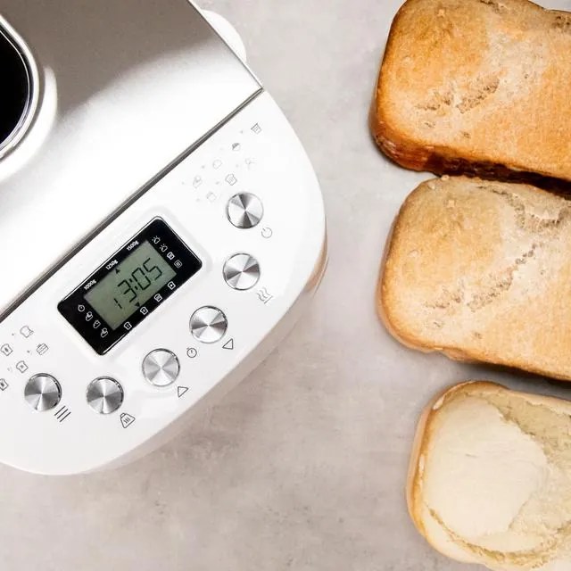 Máquina de pão de 850 W, 1,5 kg Bread&Co 1500 PerfectCook, 15 Programas, 15 horas programáveis, 2 Resistência, Tigela àpta para máquina de lavar l
