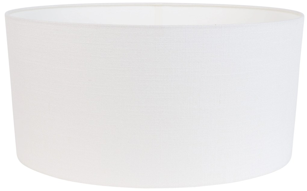 Abajur de Linho Branco Oval 50/33/25