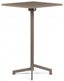 Mesa De Bar Quadrada Dely 60x60 Cm, Dobrável E Conversível Em 2 Alturas, Feita De Aço Toupeira - Sklum