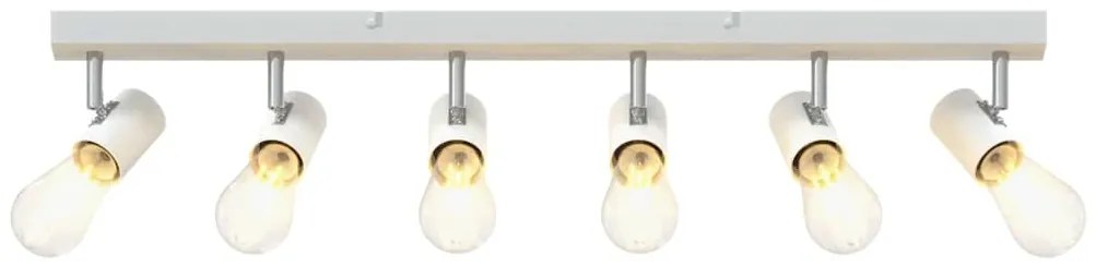 Spotlight de Teto 6 Vias Ajustáveis Branco E27