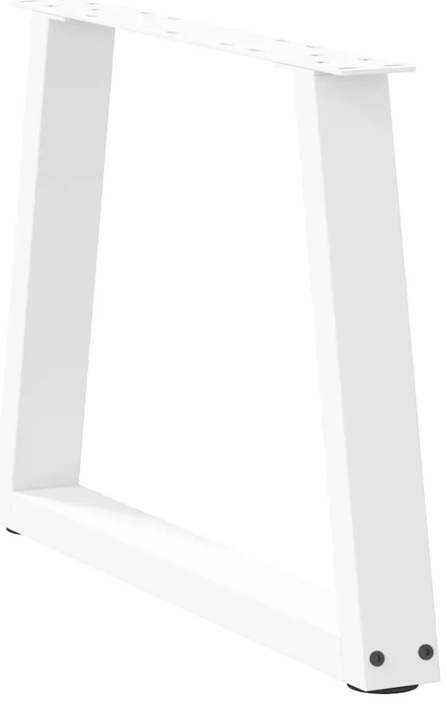 Pés para mesa de centro em V 2 peças Branco 70x(42-43,3) cm Aço