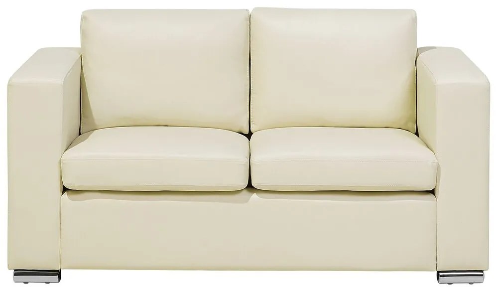 Conjunto de sofás com 6 lugares em pele creme HELSINKI Beliani